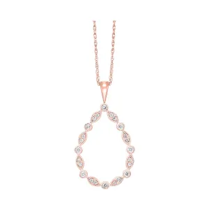 14KT ROSE GOLD DIAMOND (1/8CTW) PENDANT