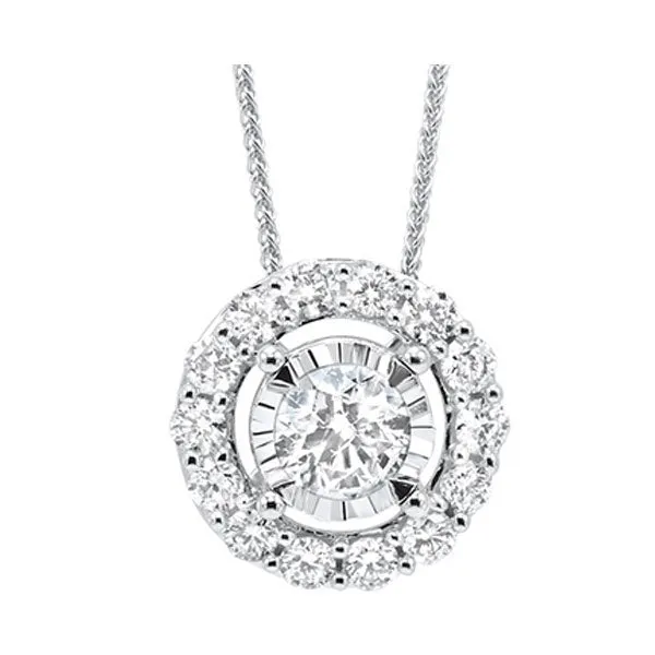 14KT WHITE GOLD DIAMOND (1/2CTW) PENDANT