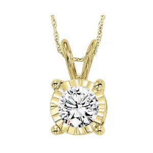 14KT Yellow Gold & Diamond Classic Book Tru Reflection Neckwear Pendant    - 1/10 ctw