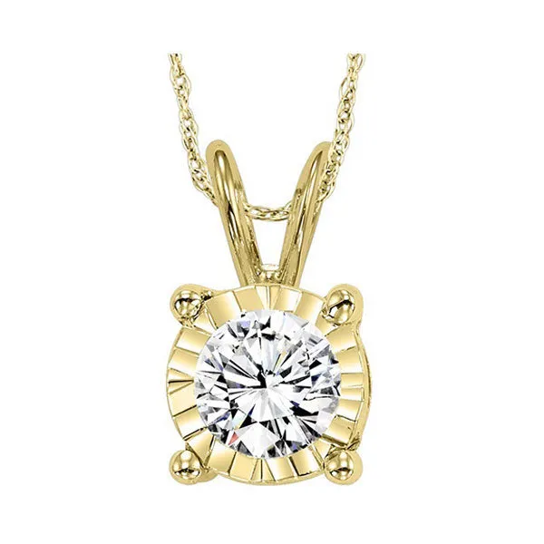 14KT Yellow Gold & Diamond Tru Reflection Neckwear Pendant    - 1 ctw