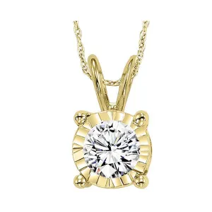 14KT Yellow Gold & Diamond Tru Reflection Neckwear Pendant    - 1/3 ctw