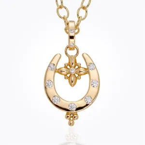 18K Horseshoe Pendant