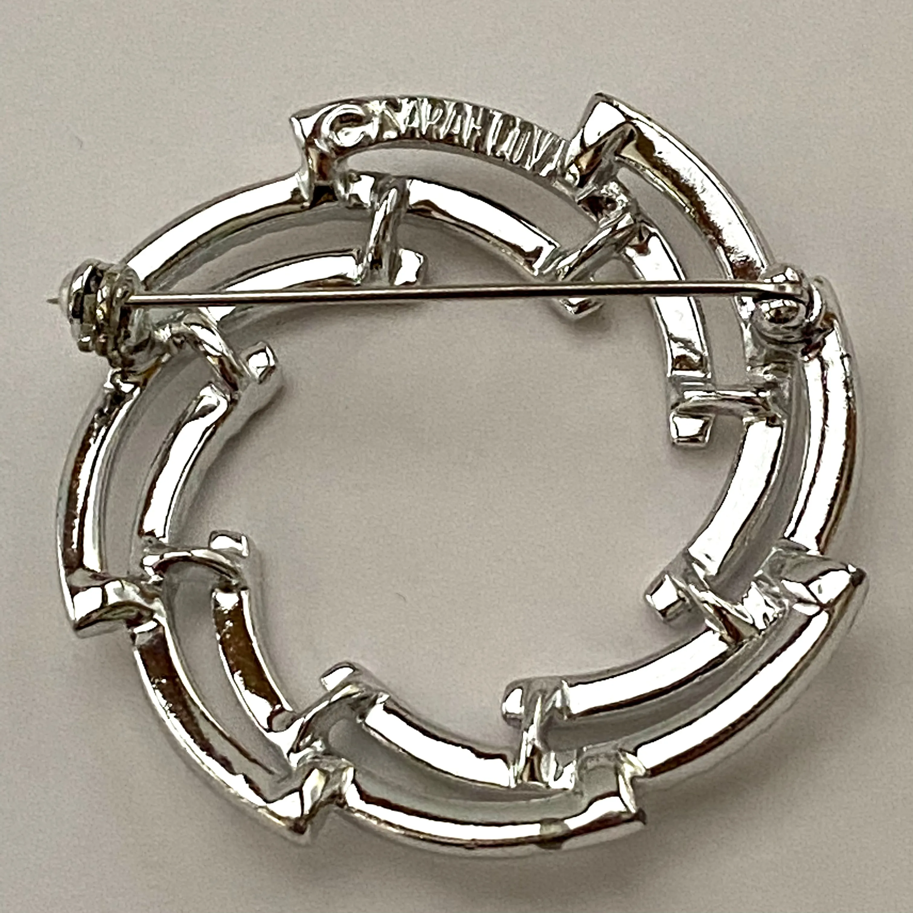 1972 Sarah Coventry Silvery Swirl Brooch