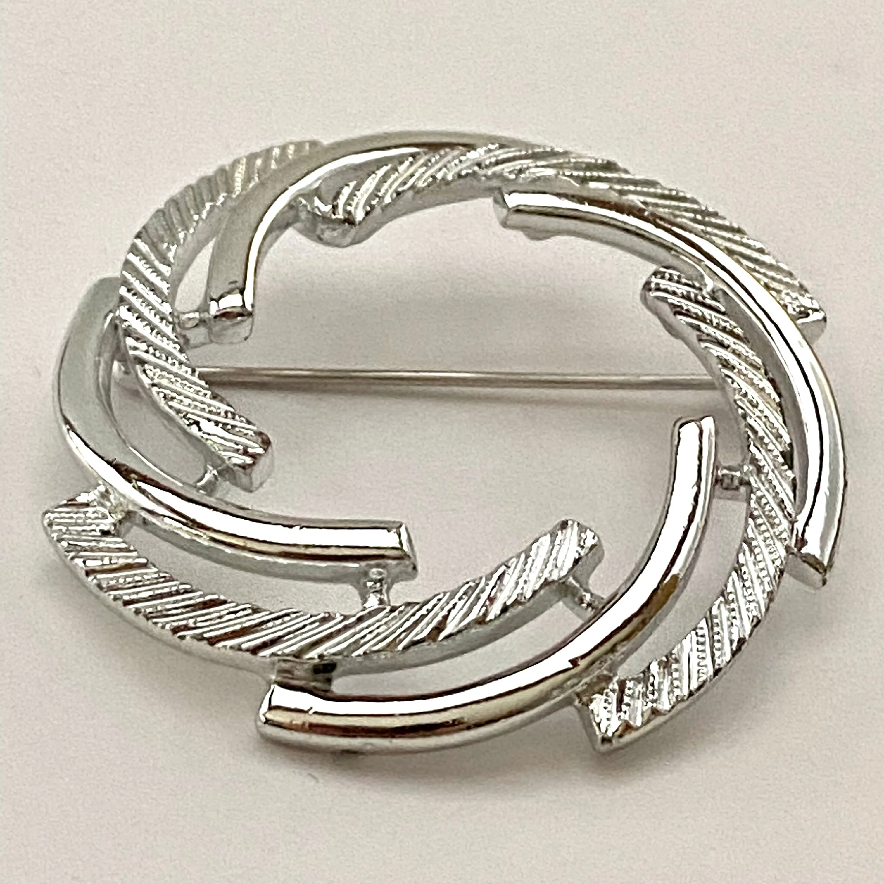 1972 Sarah Coventry Silvery Swirl Brooch