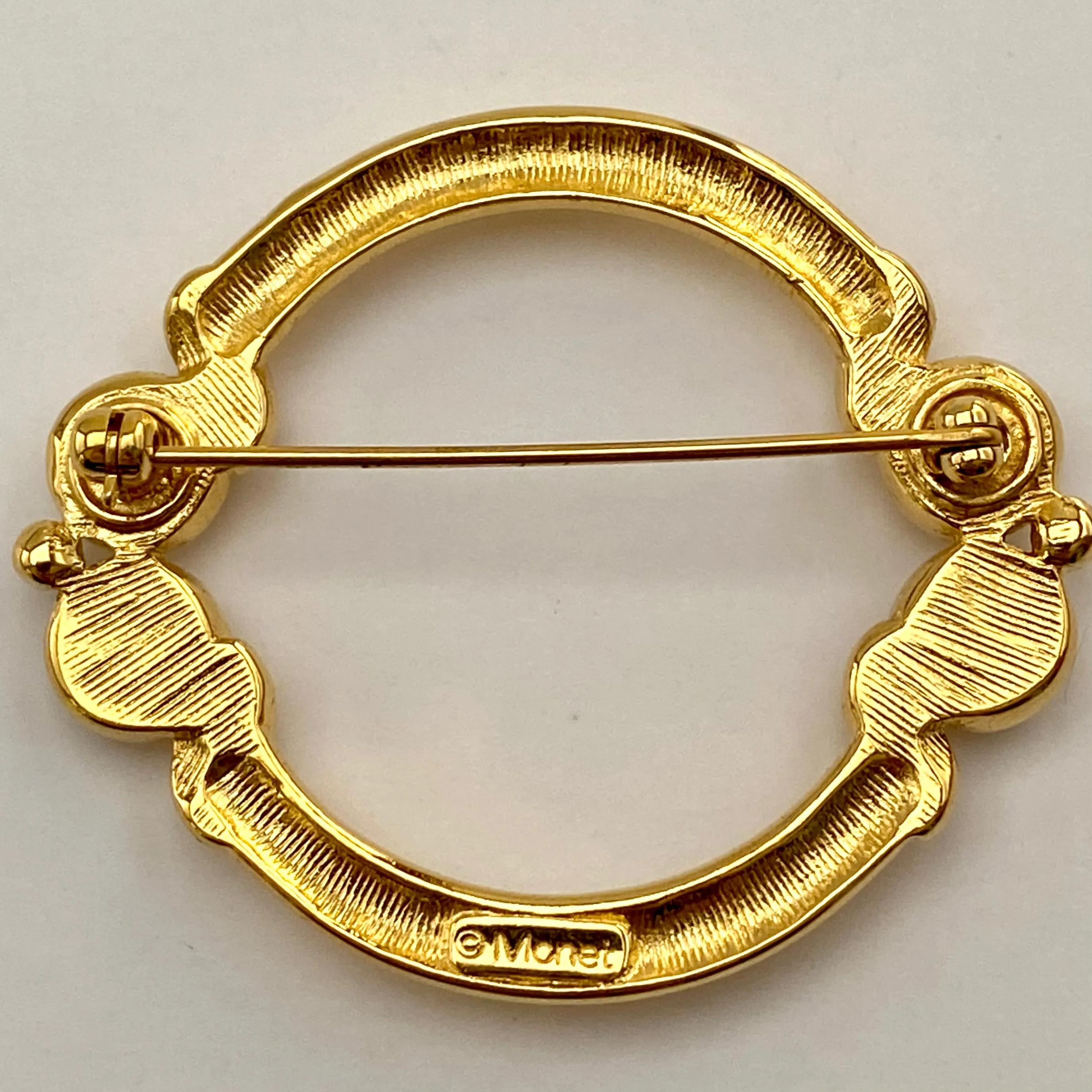 1980s Monet Circle Brooch