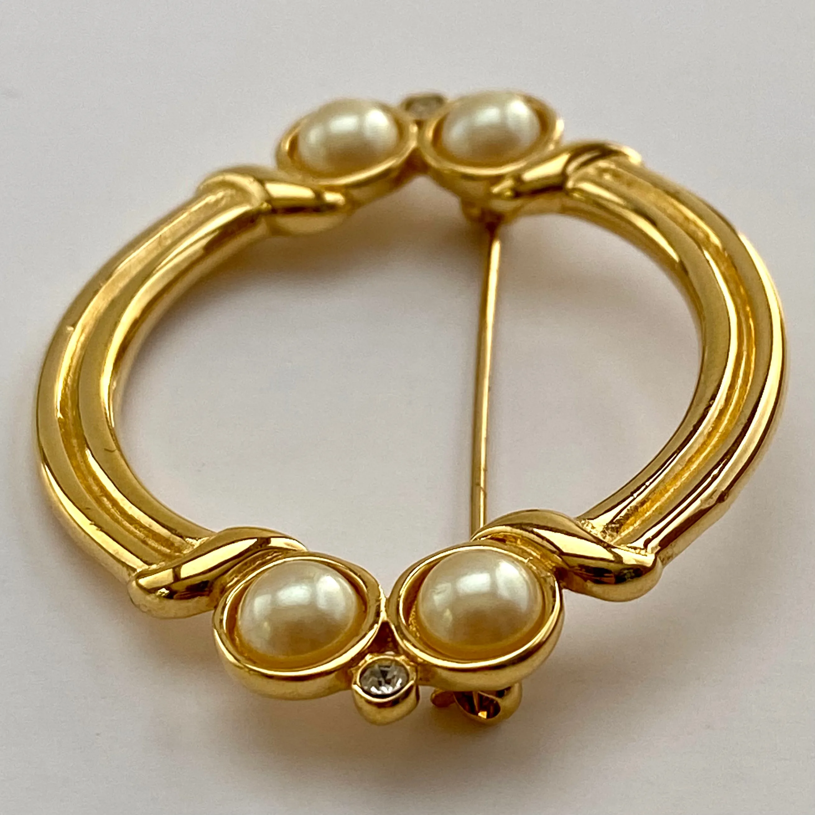 1980s Monet Circle Brooch