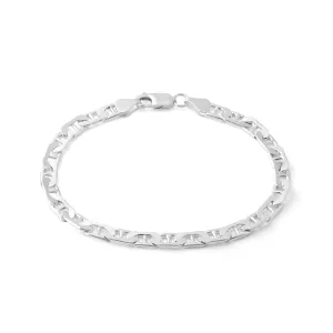 21cm Sterling Silver Anchor 150 Gauge Bracelet