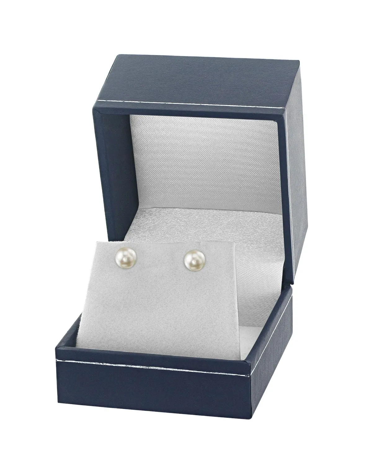 6.0-6.5mm White Akoya Round Pearl Stud Earrings