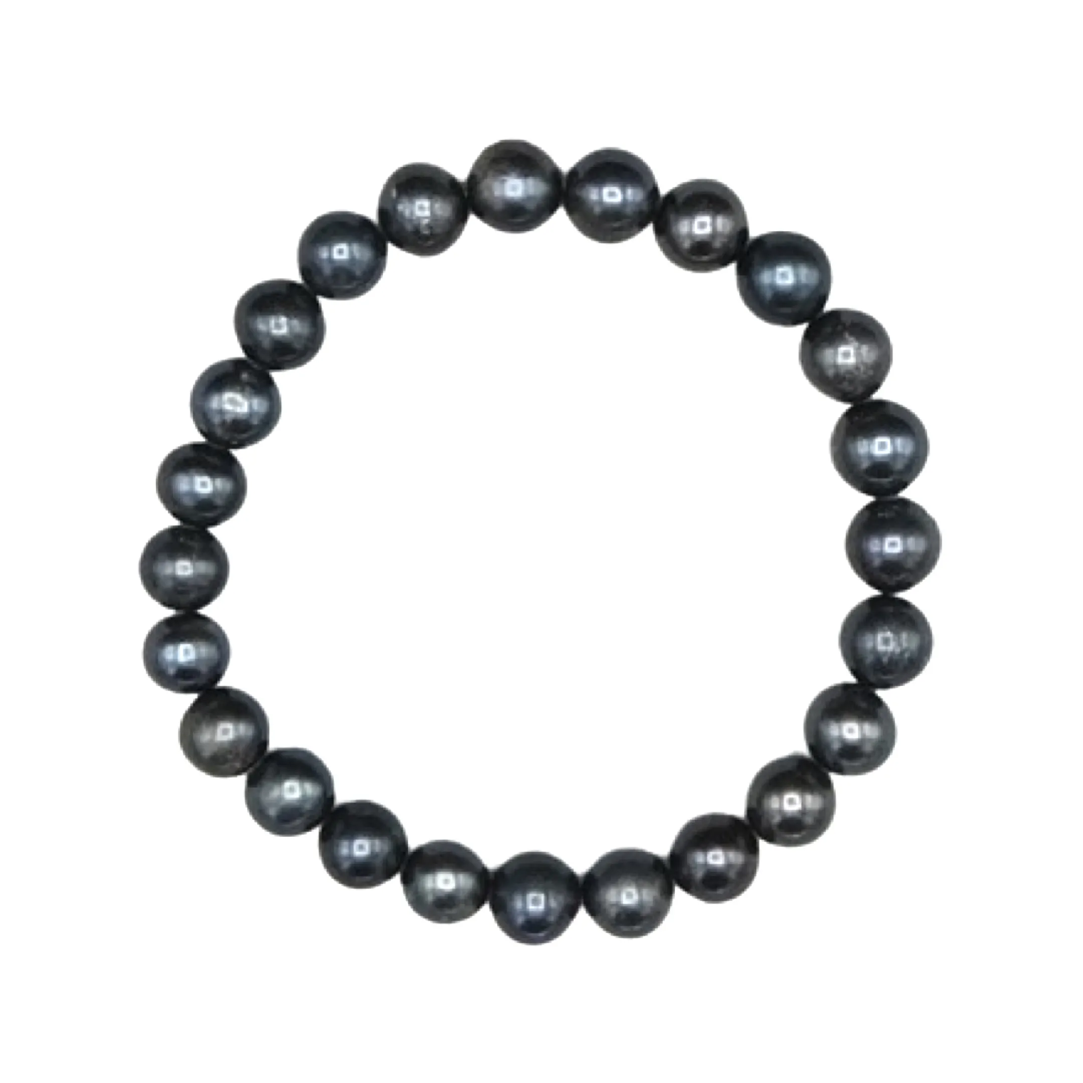 704-10 | 7 MM ROUND PEARL BRACELET (BLACK)