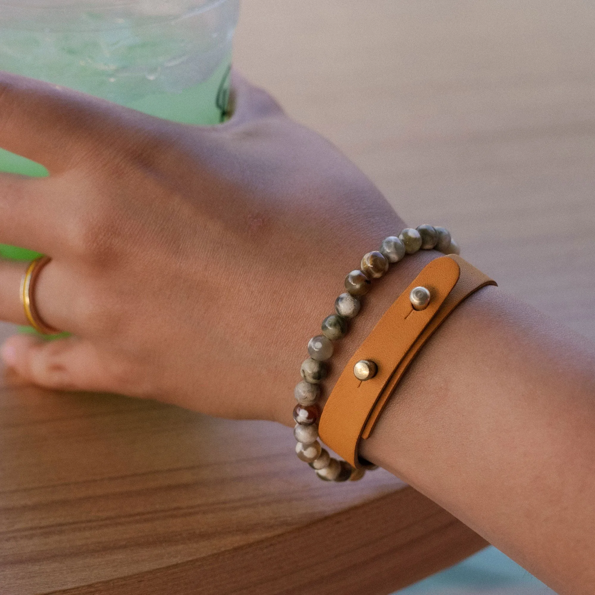 Adjustable Minimalist Thin Leather Bracelet