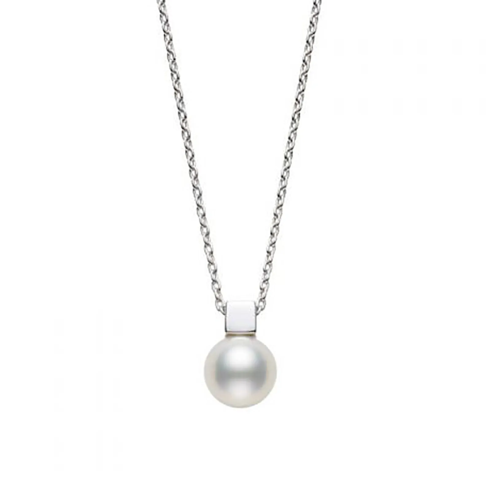 Akoya Cultured Pearl Pendant in 18K White Gold