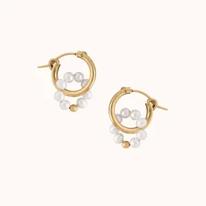 Alice Pearl Hoop Earrings