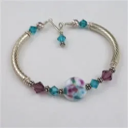 Amethyst and Turquoise Artisan  & Bangle Bracelet