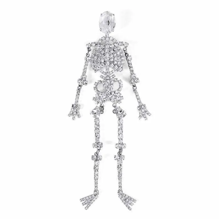 ARCHIVE - 1980s Giant Butler and Wilson Diamante Skeleton Brooch