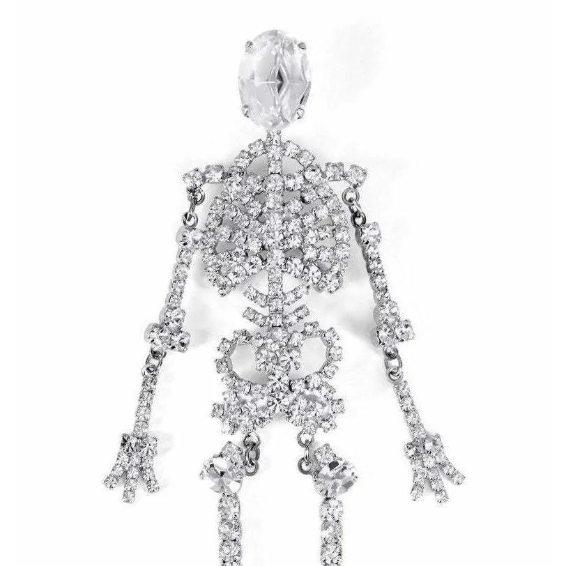 ARCHIVE - 1980s Giant Butler and Wilson Diamante Skeleton Brooch