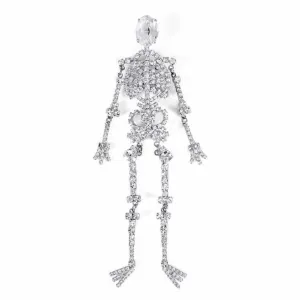 ARCHIVE - 1980s Giant Butler and Wilson Diamante Skeleton Brooch