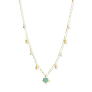 Asia Necklace Aqua Chalcedony