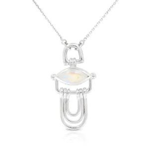 Athena Moonstone Silver Necklace