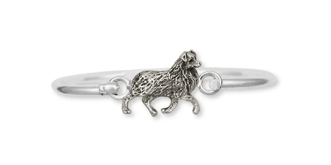 Australian Shepherd Bracelet Jewelry Sterling Silver Handmade Dog Bracelet AU7-HB