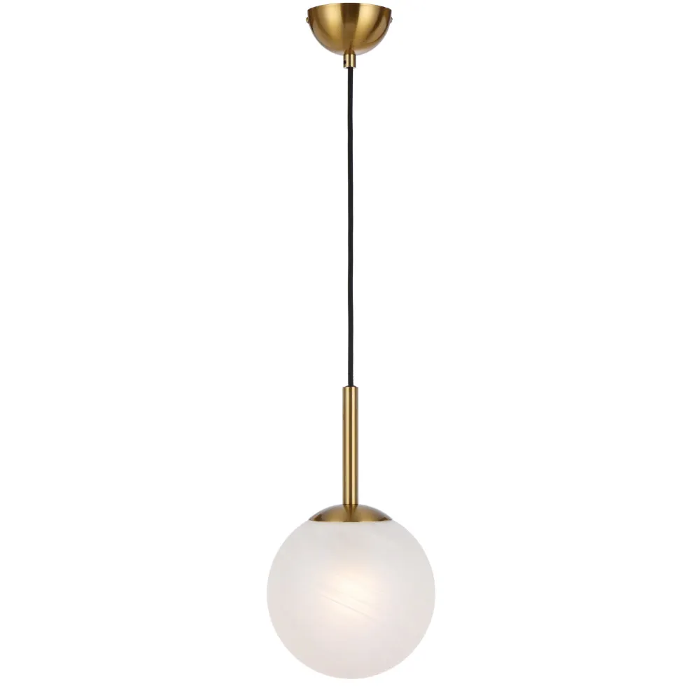 Bally 20cm Antique Gold with Alabastro Glass Modern Pendant