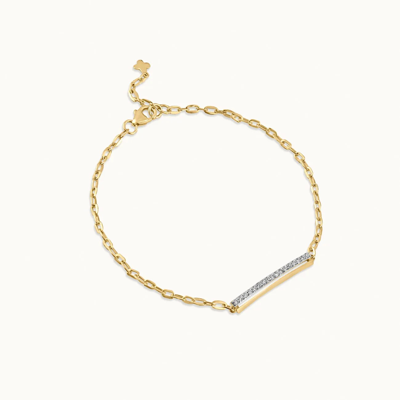 Bar Diamond Chain Bracelet