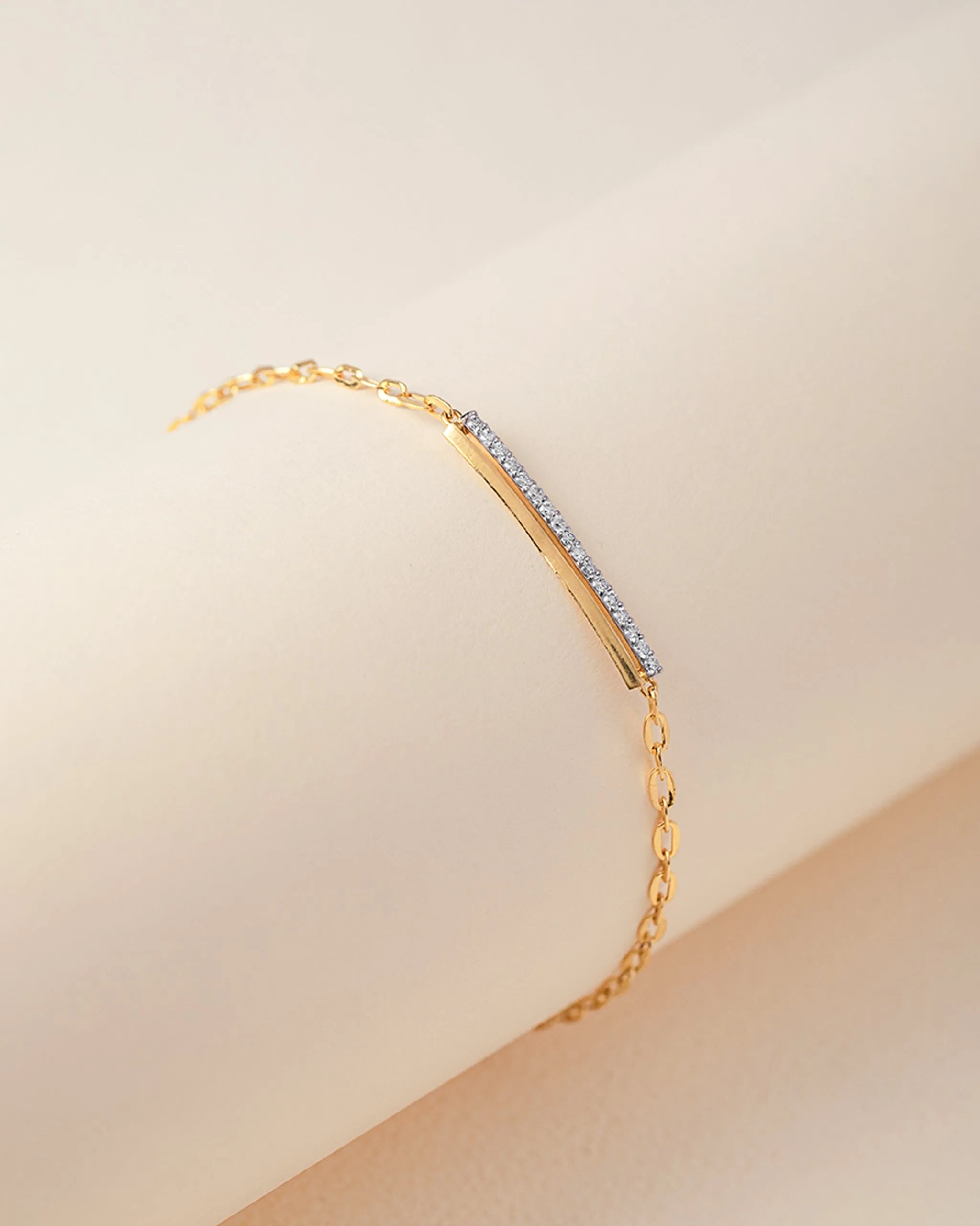 Bar Diamond Chain Bracelet