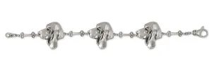 Basset Hound Bracelet Jewelry Sterling Silver Handmade Dog Bracelet BAS7-B