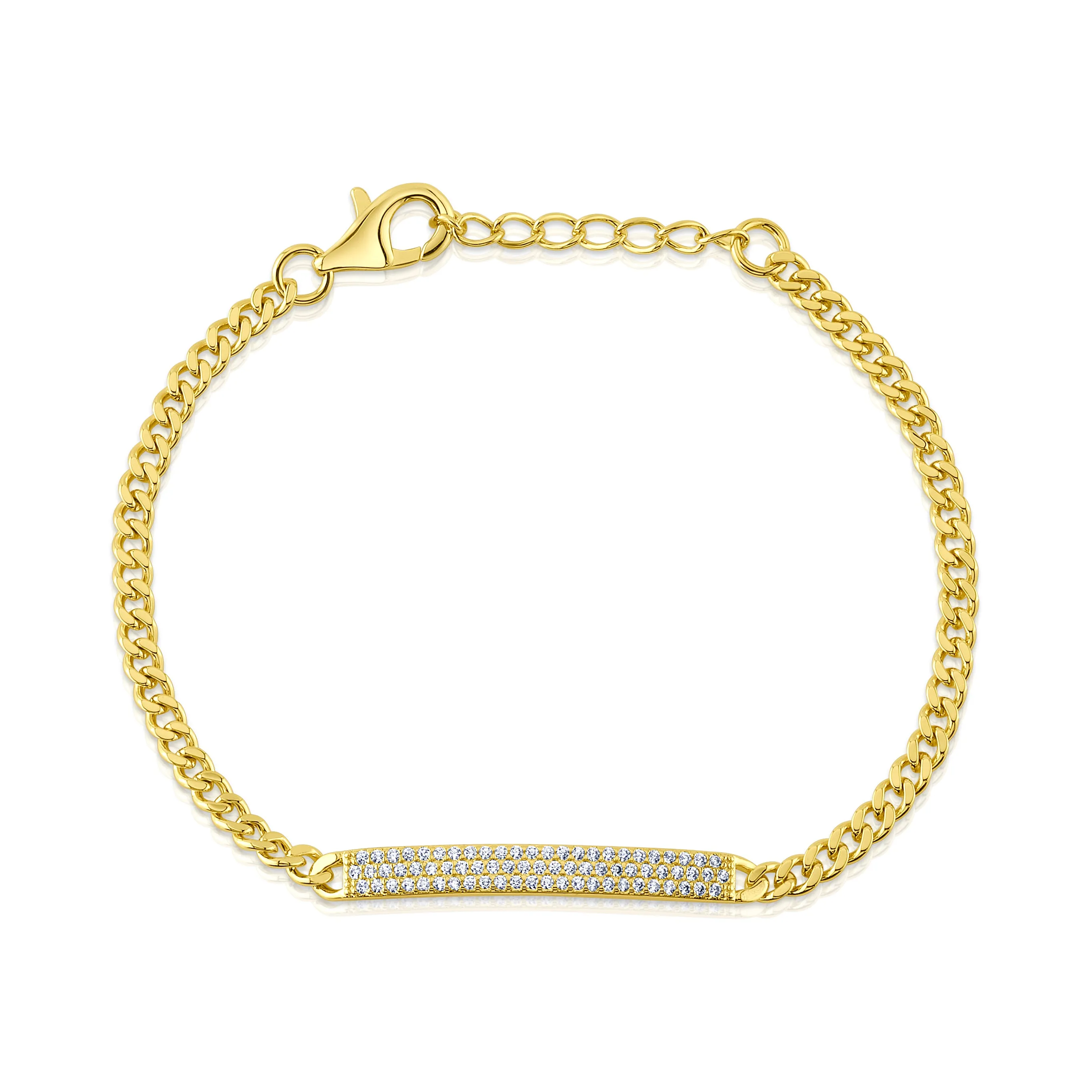 BEAMING BAR LINK BRACELET, GOLD