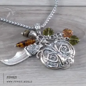 Bear Necklace Silver Amber Nature Talisman