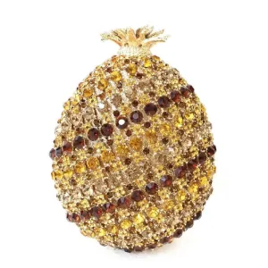 Bejeweled Pineapple Shaped Crystal Diamante Banquet Bag