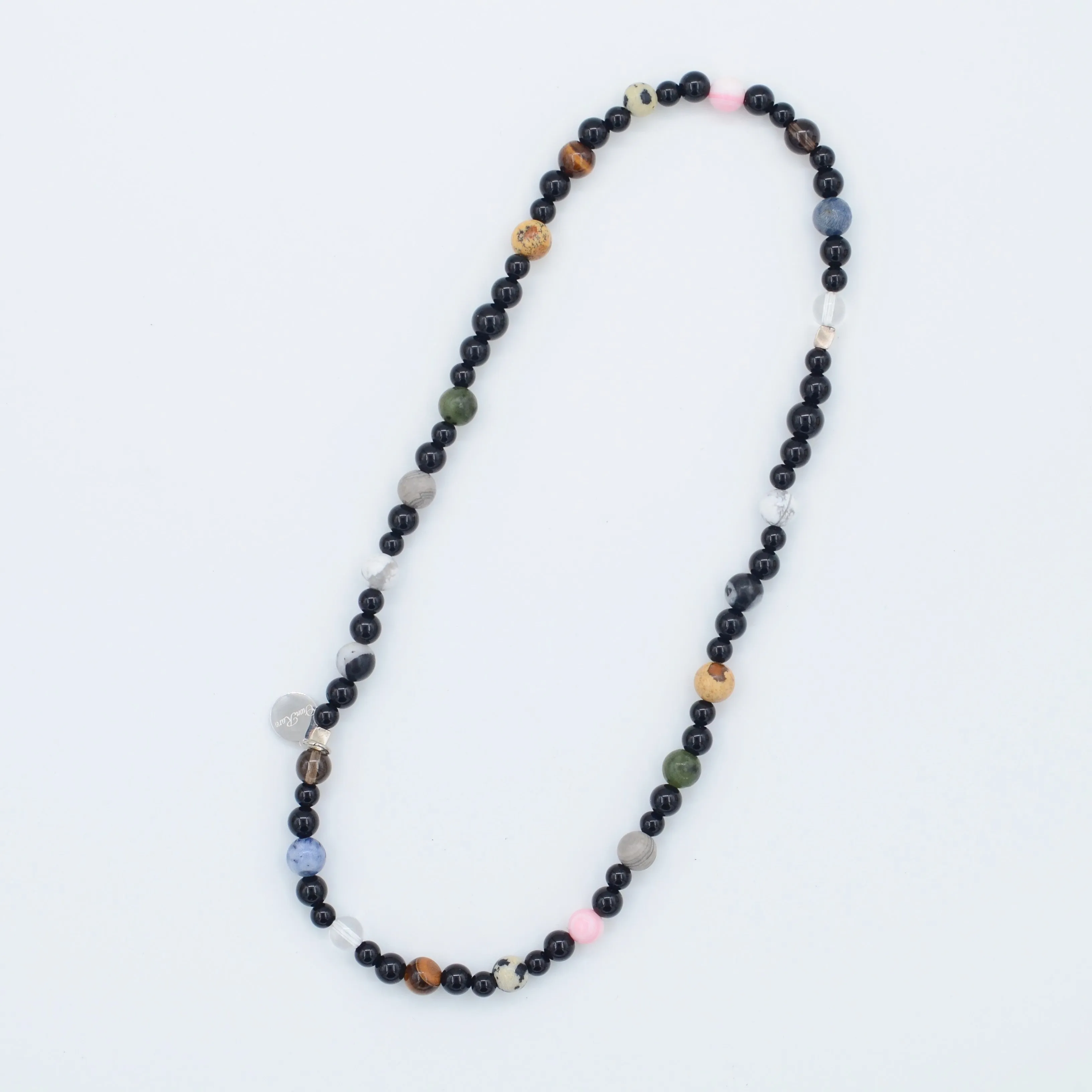 Black Agate Planet Double Loop Jewel Bracelet