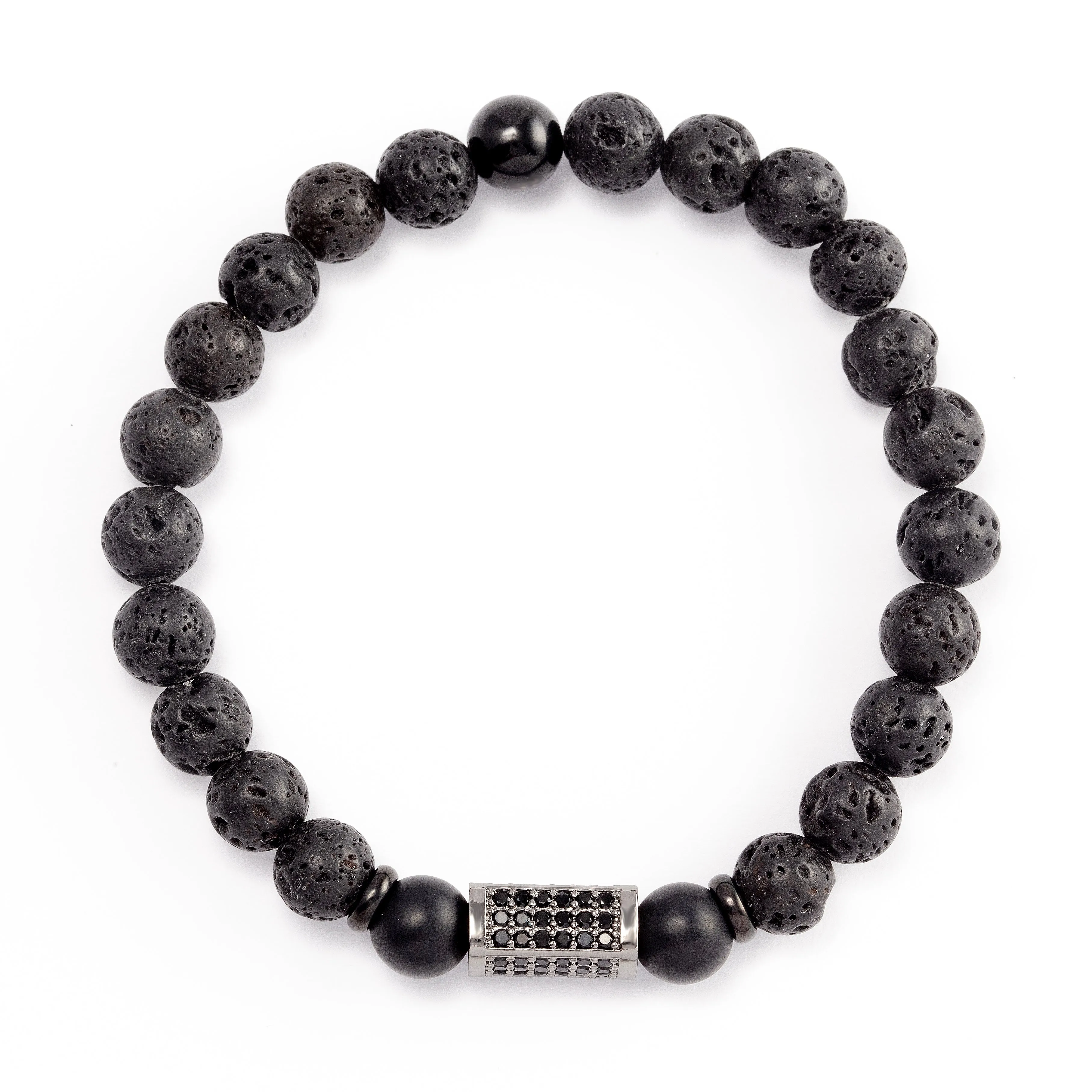 Black Lava Beads Bracelet