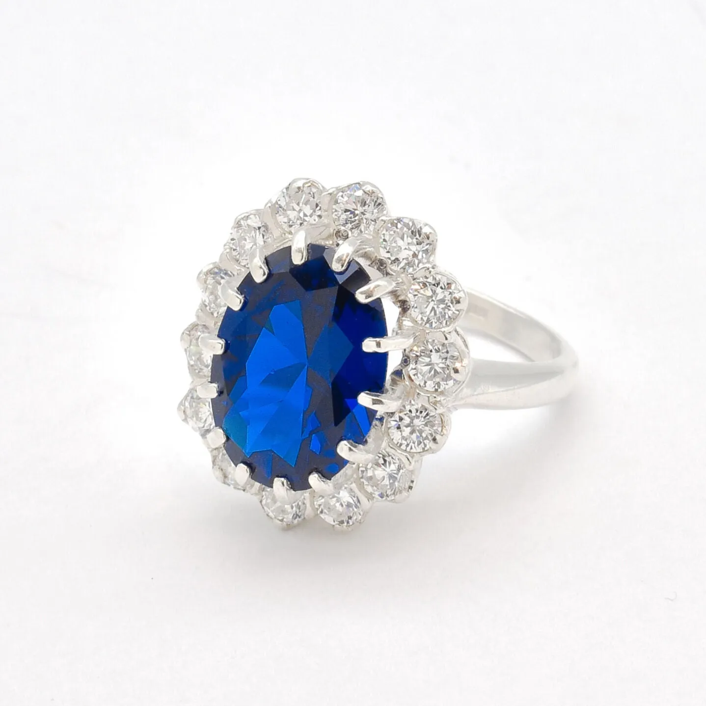 Blue Sapphire Ring - Princess Diana Ring, Blue Promise Ring