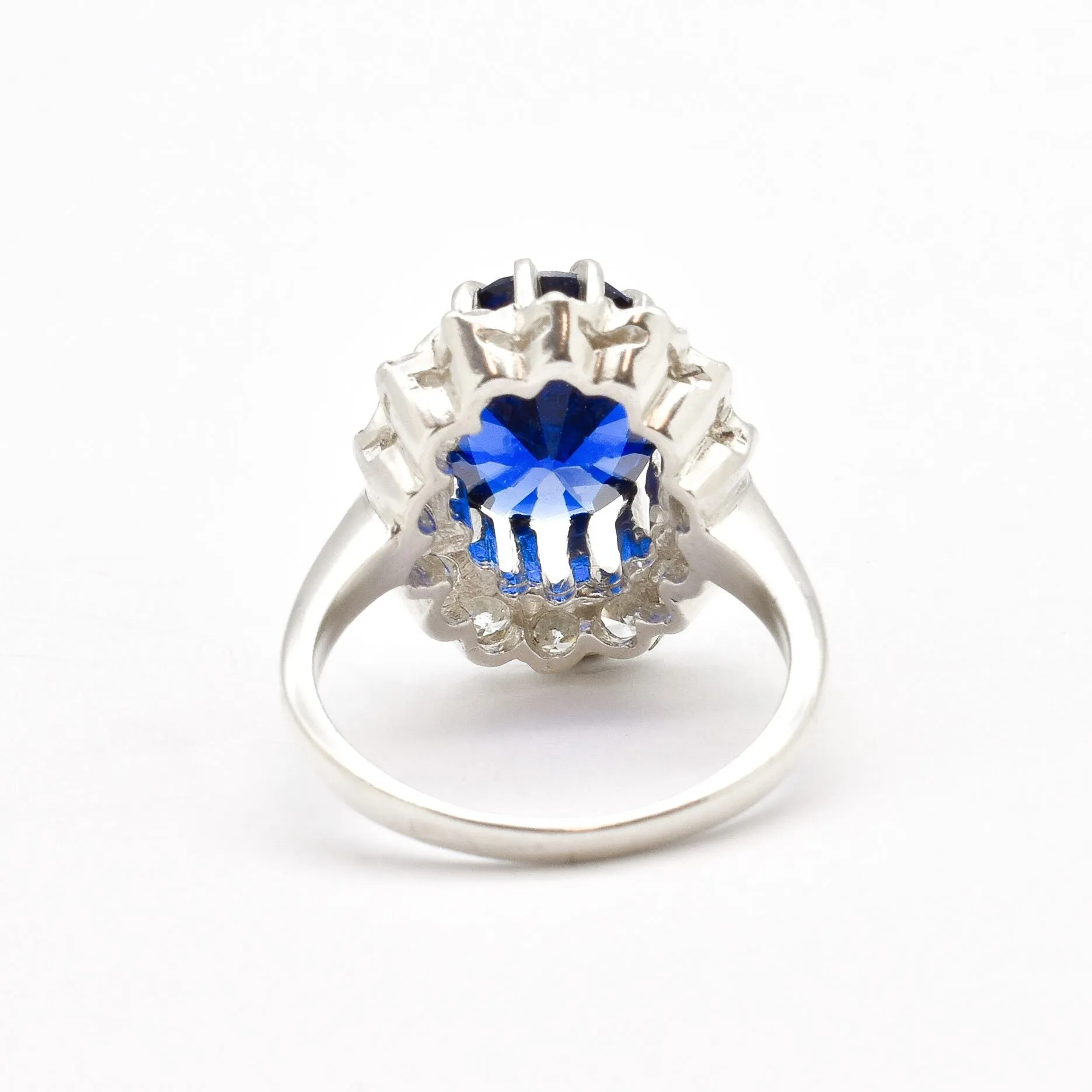 Blue Sapphire Ring - Princess Diana Ring, Blue Promise Ring