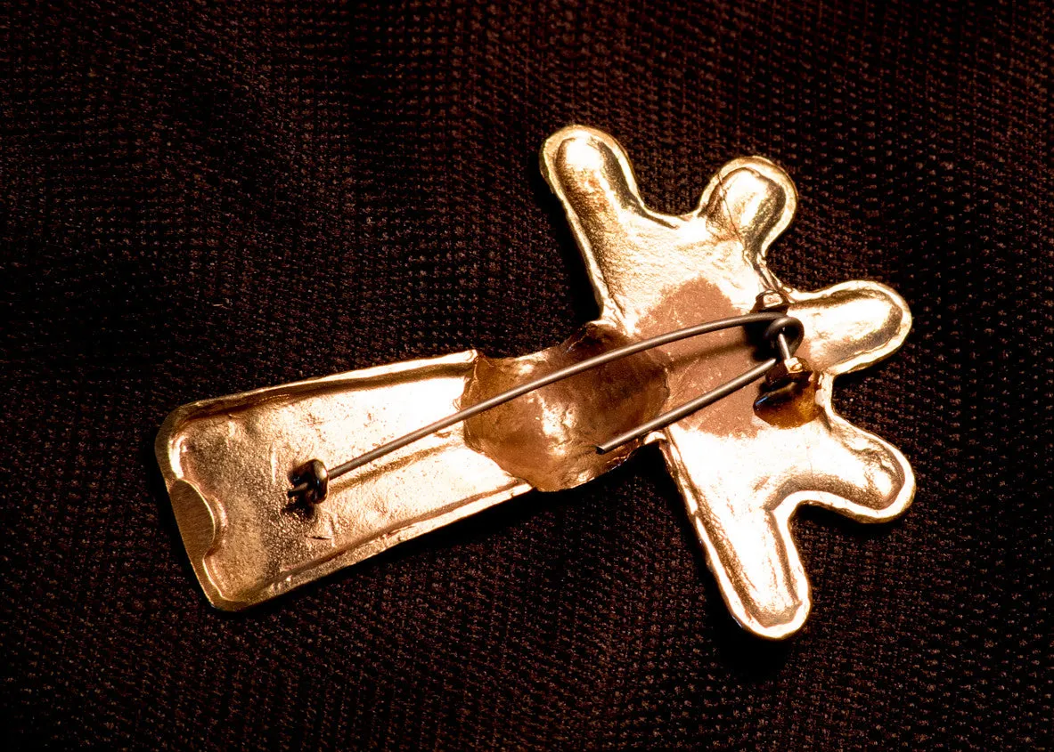 Bow Brooch, 5 round projections - W-89