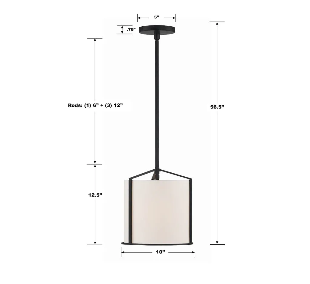 Carlyn 1 Light Black Mini Pendant