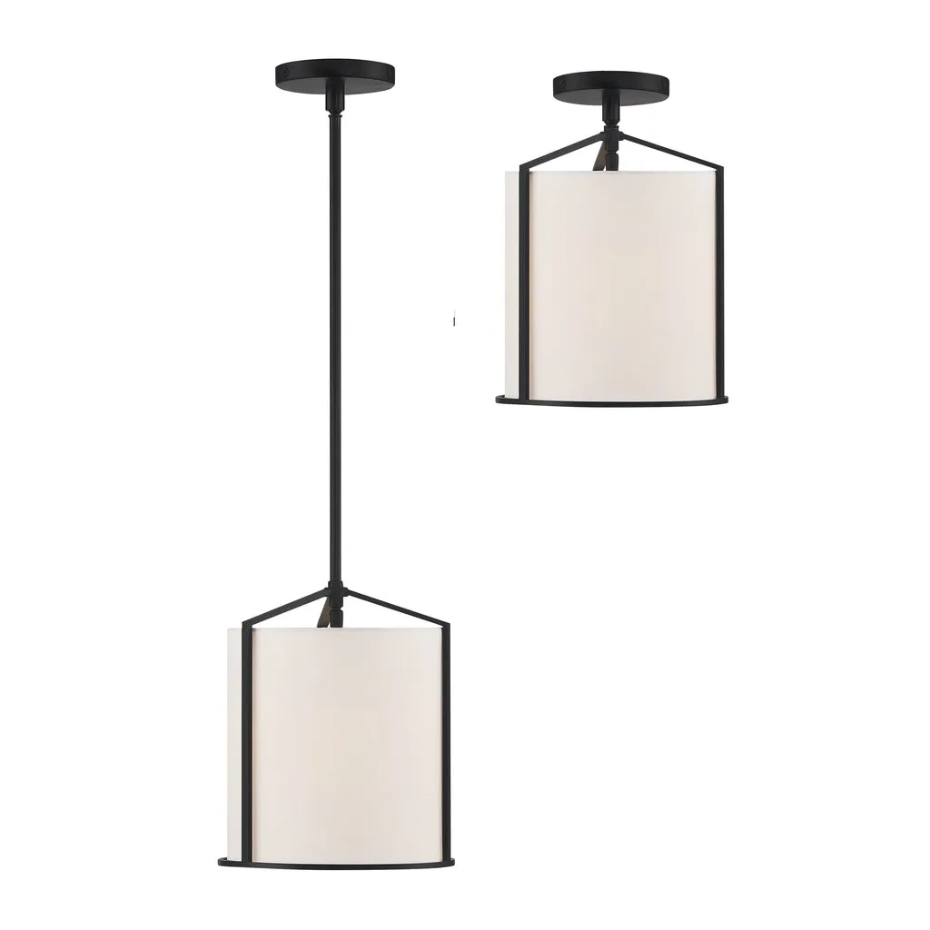 Carlyn 1 Light Black Mini Pendant