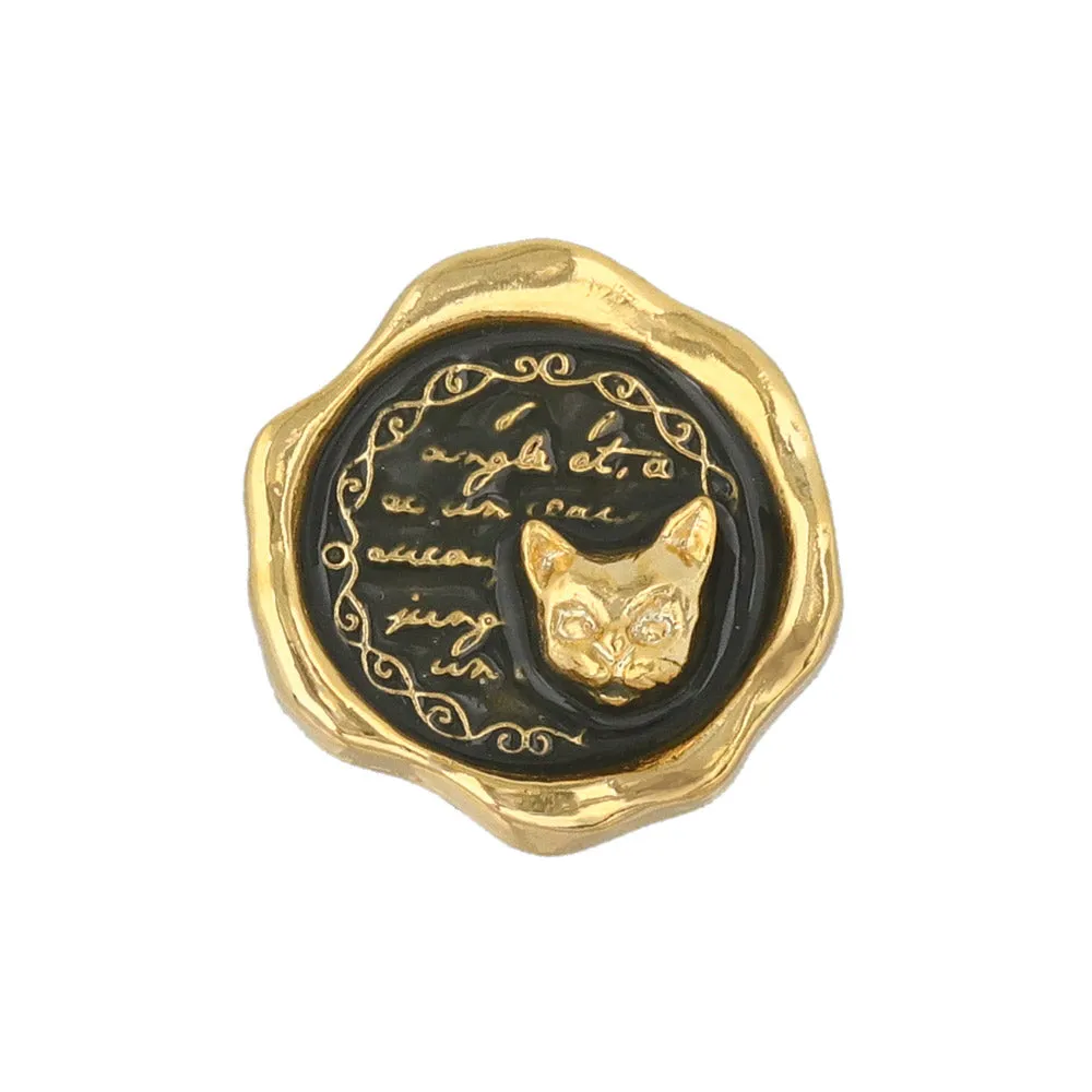 Cat Wax Seal Brooch