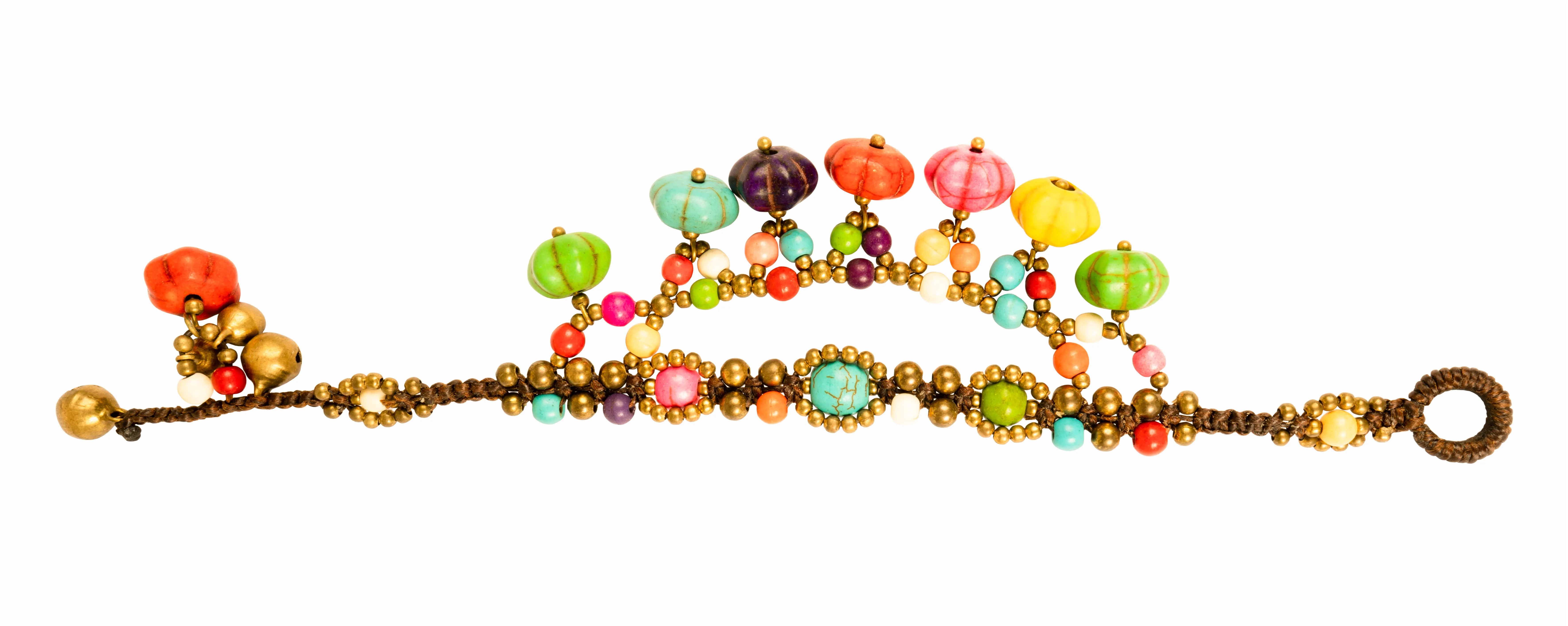 CCcollections Bohemian Bead Bracelet with Bell Fastening Multiple Variations Including Real Pearls