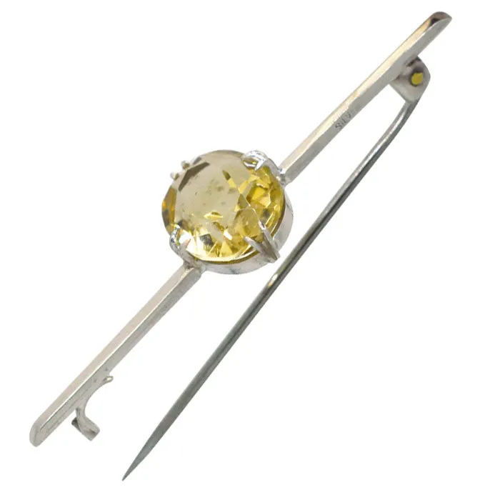 Citrine Bar Brooch