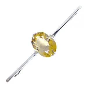 Citrine Bar Brooch