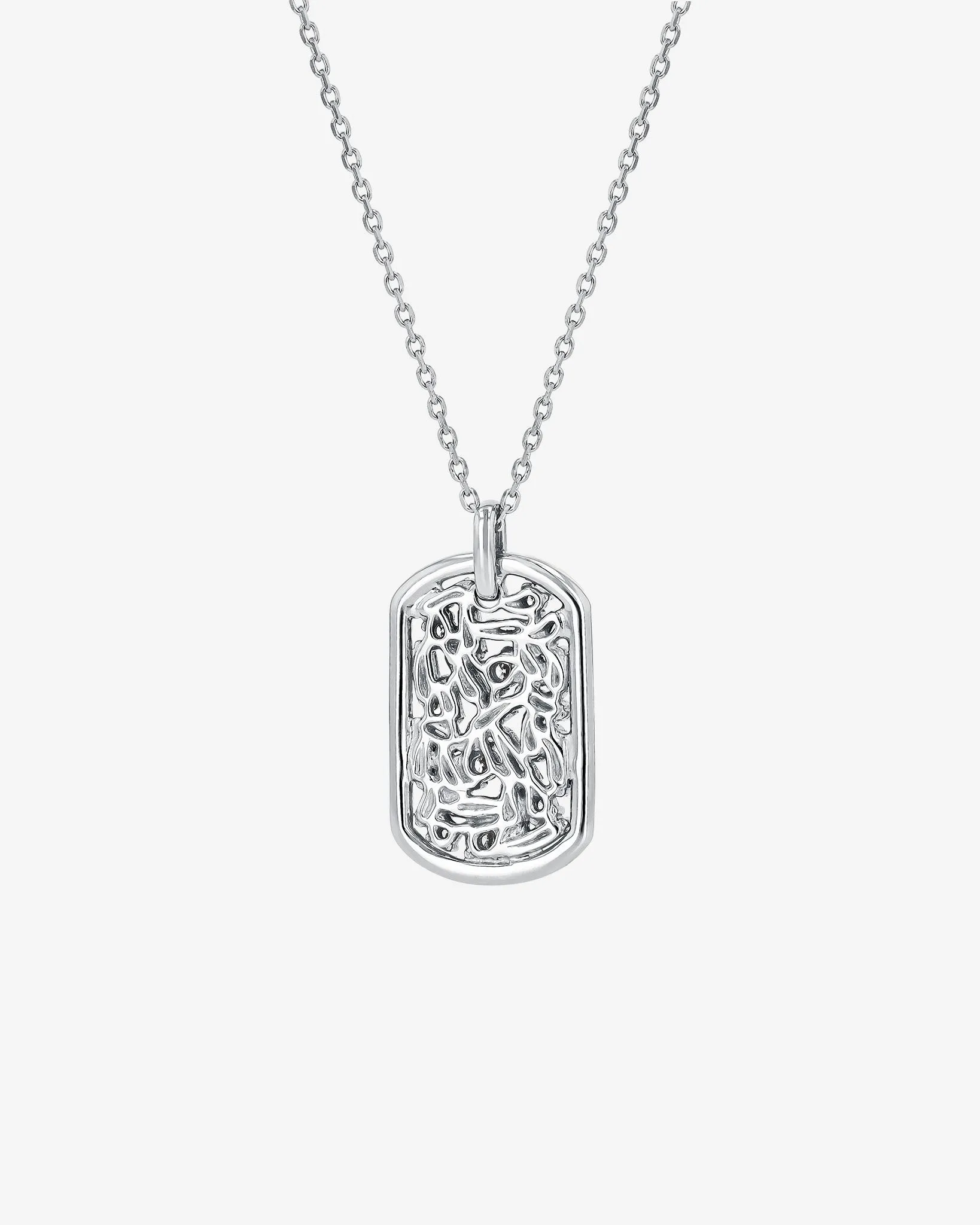 Classic Diamond Medium Dog Tag Pendant