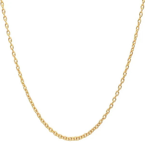 Classy Men 4mm Gold Rolo Chain Necklace