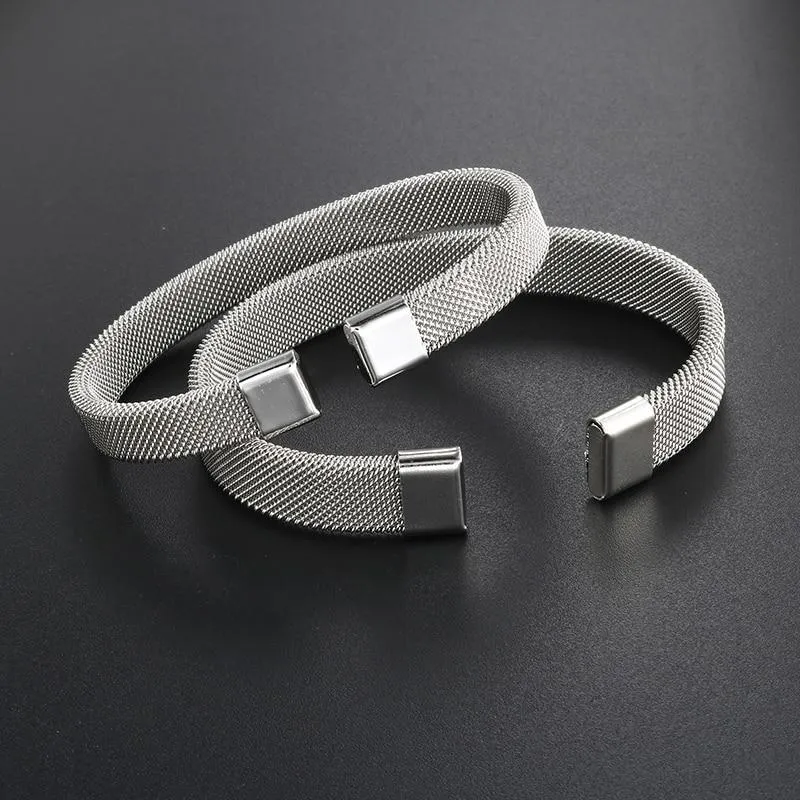 Claudio Minimalist Mesh Cuff Bracelet