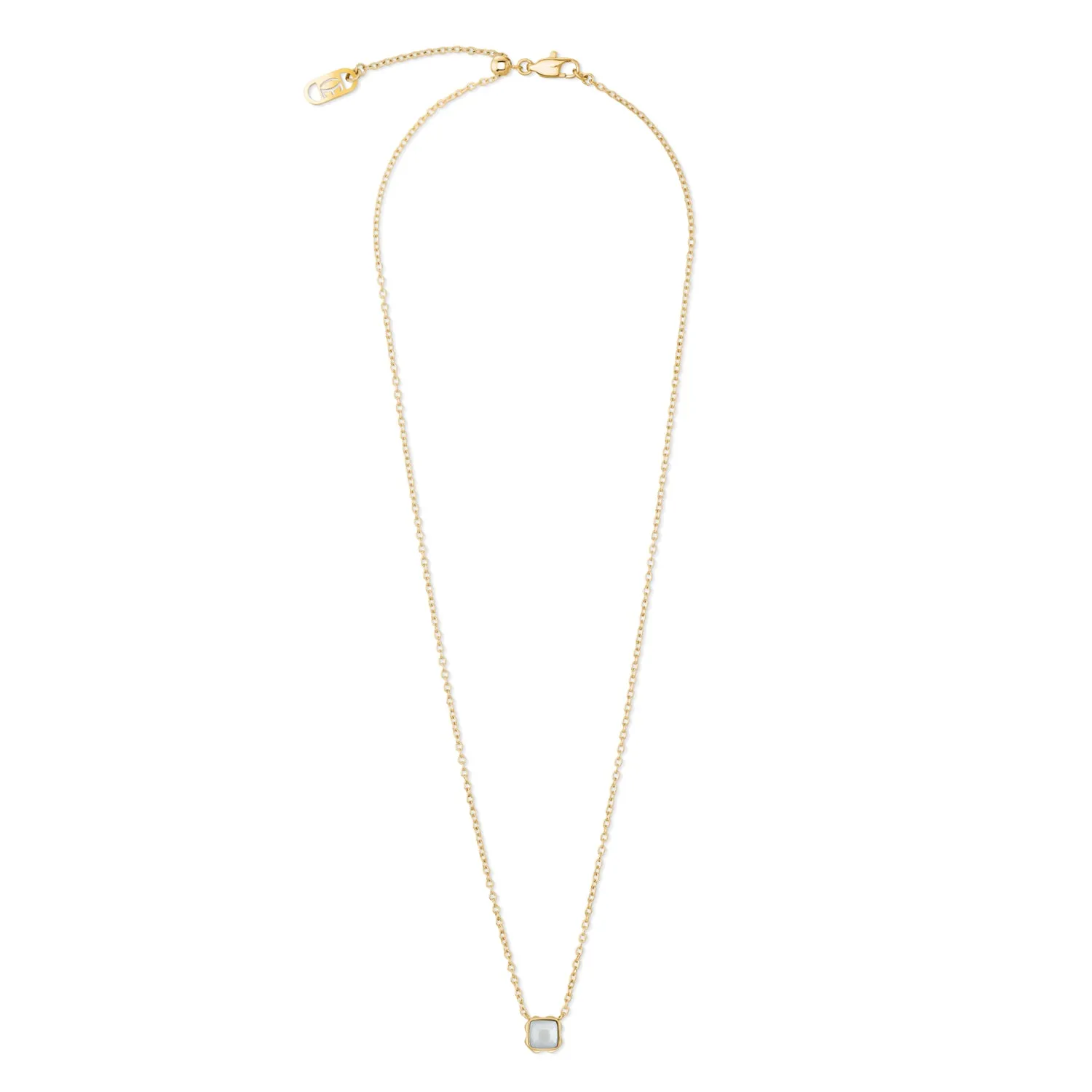 Coeur De Lion April Birthstone Gold White Quartz Necklace