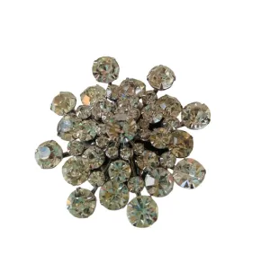 Coro Vintage Crystal Rhinestone Flower Shaped Brooch/Pin