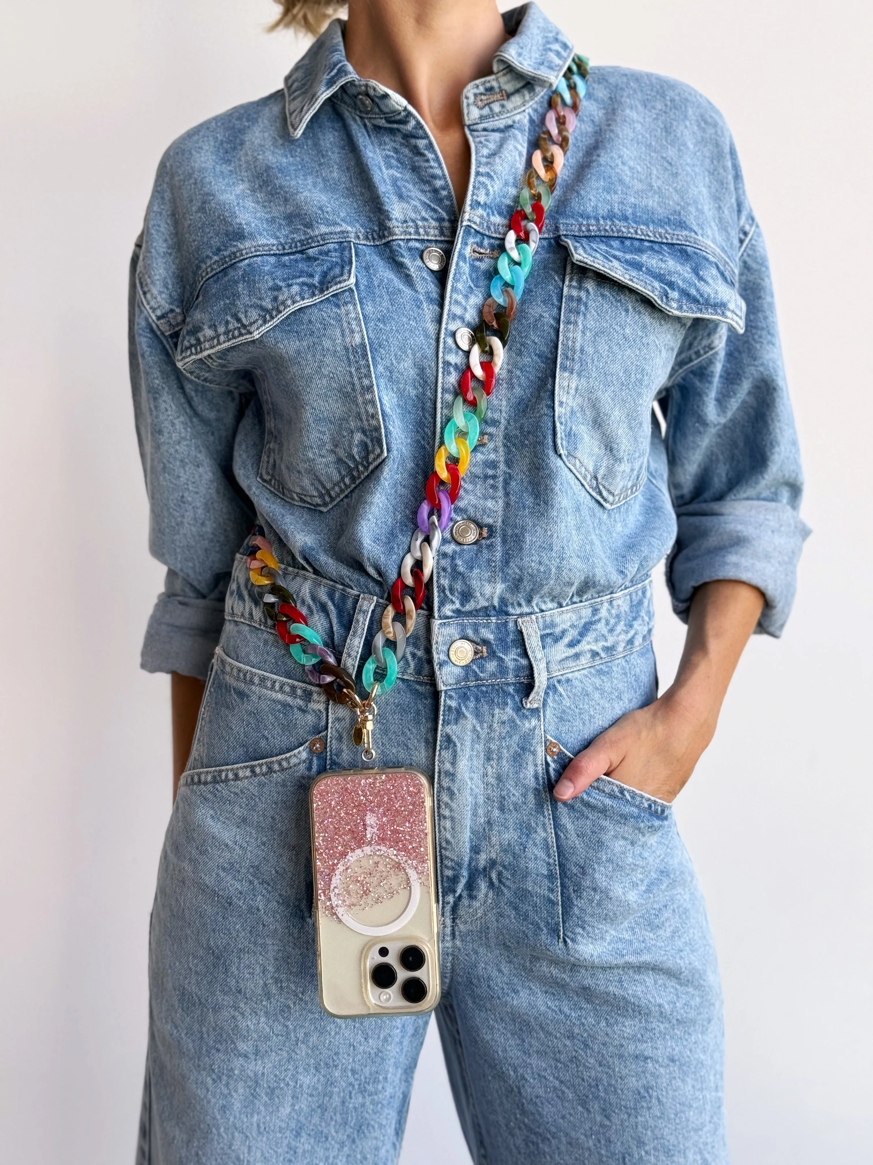 Cross Body Phone Chain - Multi