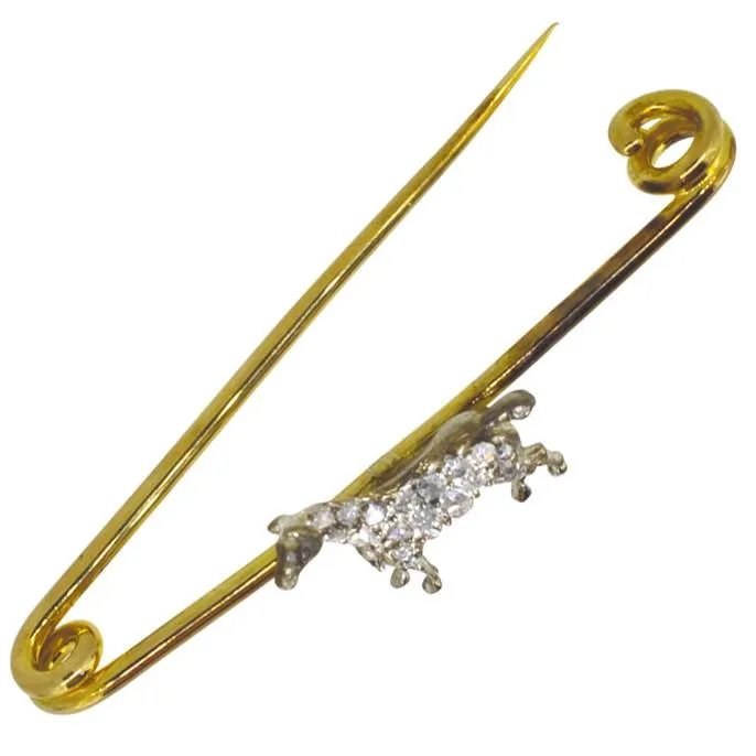 Diamond Horse Brooch