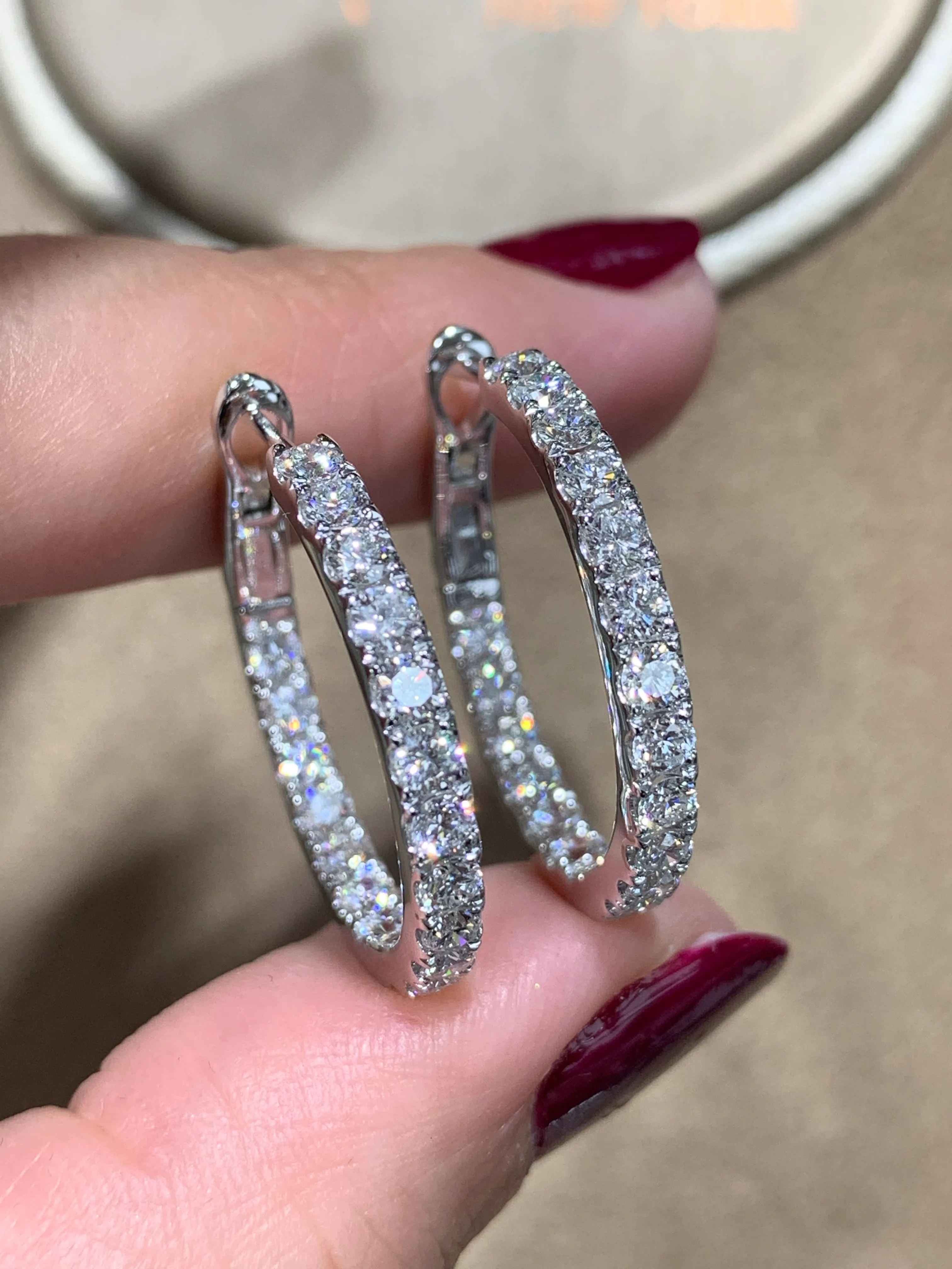 Diamond Inside-out Hoop Earrings 2.48ctw