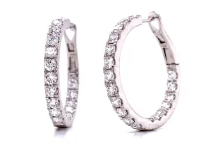 Diamond Inside-out Hoop Earrings 2.48ctw